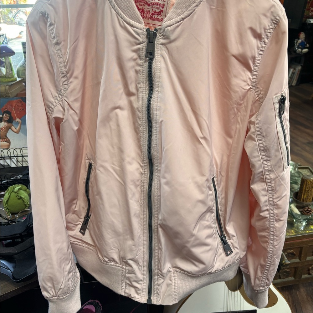 Levi's Pink Bomber Jacket size large nwot